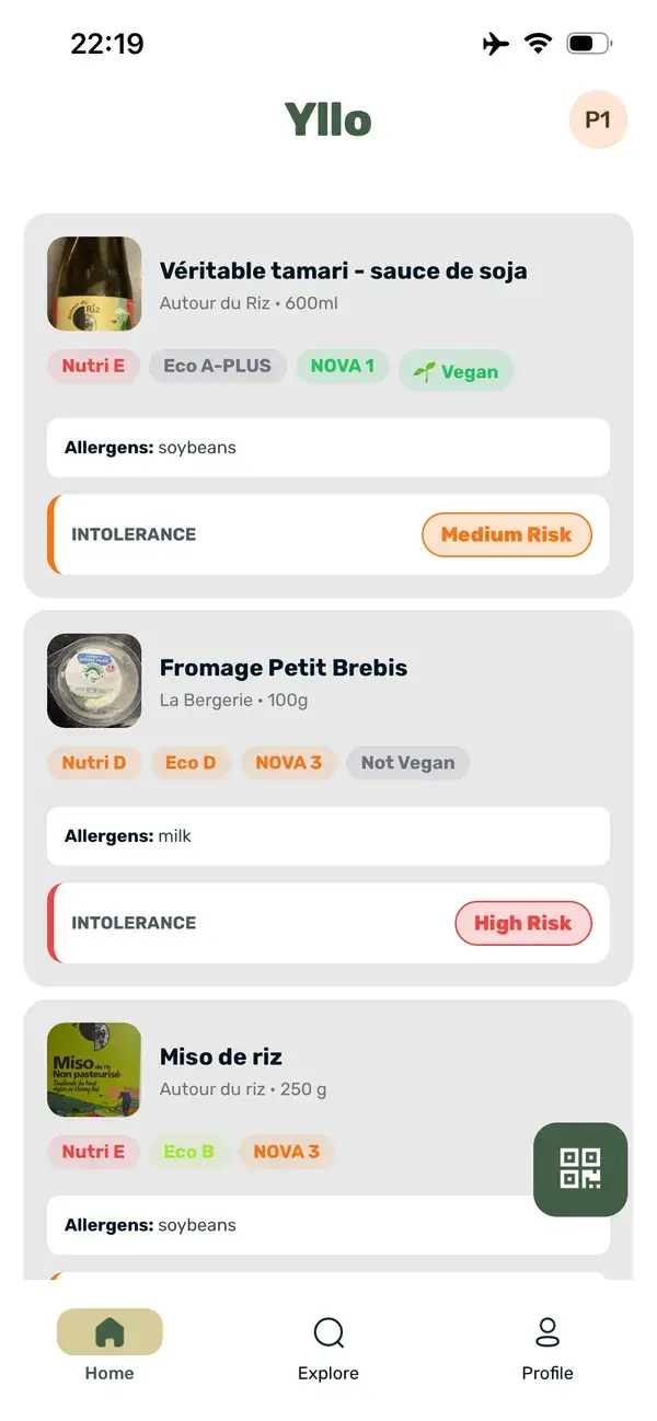 Yllo — Eat with confidence, every label.