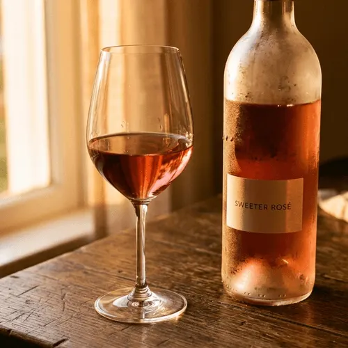 Sweet rosé wine